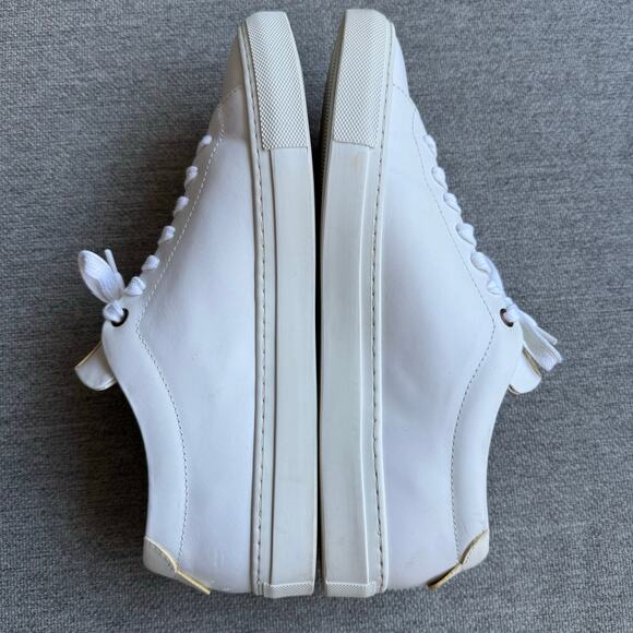 Good Man Brand Mono White Rose Gold Edge Lo-Top Sneaker Nappa Leather Mens 8.5 - Picture 8 of 11